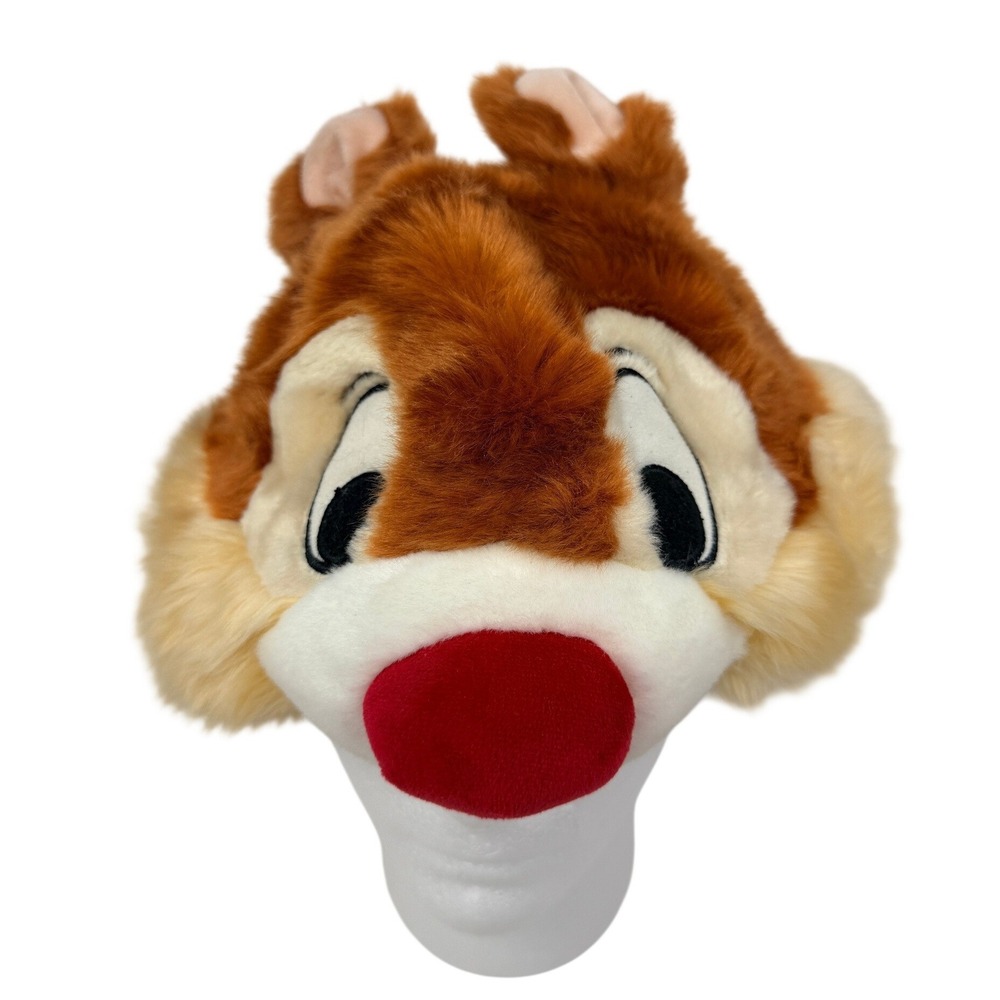 Disney Parks Dale Plush Character Hat Brown Red Nose Costume Cap - BG